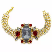 Diamond Sky Jewelry Apyrankė „Aurora (Dark Pilkas Ignite / Light Siam)“ su Swarovski™ kristalais