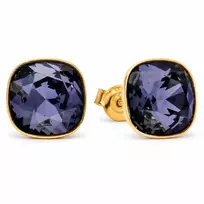 Diamond Sky Jewelry Sidabriniai auskarai „Glare (Graphite)“ su Swarovski® kristalais