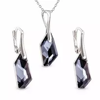 Diamond Sky Jewelry Sidabrinis papuošalų rinkinys moterims „Hyperborea (Sidabrinis Night)“ su Swarovski® kristalais