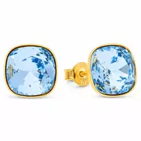 Diamond Sky Jewelry Sidabriniai auskarai „Glare (Aquamarine)“ su Swarovski® kristalais