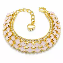 Diamond Sky Jewelry Apyrankė moterims DiamondSky „Dangiškas Šnabždesys (Rose Vanduo Opal)“ su Preciosa® kristalais