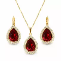 Diamond Sky Jewelry Papuošalų rinkinys moterims „Celestial Drop (Siam)“ su Swarovski® kristalais