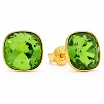 Diamond Sky Jewelry Sidabriniai auskarai „Glare (Fern Žalias)“ su Swarovski® kristalais