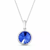 Diamond Sky Jewelry Sidabrinis pakabukas „Clarice (Sapphire)“ su Swarovski® kristalais