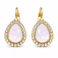 Diamond Sky Jewelry Auskarai „Celestial Drop (Rose Vanduo Opal)“ su Swarovski® kristalais