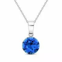 Diamond Sky Jewelry Sidabrinis pakabukas „Classic (Capri Mėlyna)“ su Swarovski® kristalais