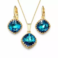 Diamond Sky Jewelry Papuošalų rinkinys moterims „Vintage IV (Bermuda Mėlyna)“ su Swarovski® kristalais