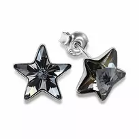 Diamond Sky Jewelry Sidabriniai auskarai „Star (Sidabrinis Night)“ su Swarovski® kristalais