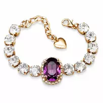 Diamond Sky Jewelry Apyrankė moterims DiamondSky „Sofia II (Amethyst)“ su Swarovski kristalais