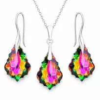 Diamond Sky Jewelry Sidabrinis papuošalų rinkinys moterims „Baroque IV (Vitrail Medium)“ su Swarovski® kristalais