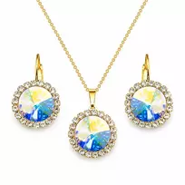 Diamond Sky Jewelry Papuošalų rinkinys moterims „Clarice (Aurora Borealis)“ su Swarovski® kristalais