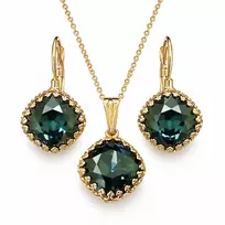 Diamond Sky Jewelry Papuošalų rinkinys moterims „Vintage IV (Graphite)“ su Swarovski® kristalais
