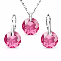 Diamond Sky Jewelry Sidabrinis papuošalų rinkinys moterims „Marianne (Rose)“ su Swarovski® kristalais