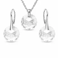 Diamond Sky Jewelry Sidabrinis papuošalų rinkinys moterims „Marianne“ su Swarovski® kristalais