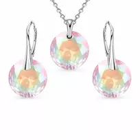 Diamond Sky Jewelry Sidabrinis papuošalų rinkinys moterims „Marianne (Aurora Borealis)“ su Swarovski® kristalais
