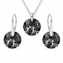 Diamond Sky Jewelry Sidabrinis papuošalų rinkinys moterims „Marianne (Sidabrinis Night)“ su Swarovski® kristalais
