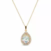 Diamond Sky Jewelry Pakabukas „Celestial Drop (Baltas Patina)“ su Swarovski® kristalais