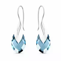 Diamond Sky Jewelry Sidabriniai auskarai „Baroque II (Aquamarine Light Chrome)“ su Swarovski® kristalais