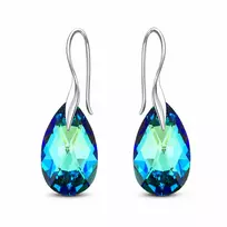 Diamond Sky Jewelry Sidabriniai auskarai „Baroque (Bermuda Mėlyna)“ su Swarovski® kristalais