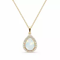 Diamond Sky Jewelry Pakabukas „Celestial Drop (Baltas Opal)“ su Swarovski® kristalais