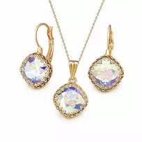 Diamond Sky Jewelry Papuošalų rinkinys moterims „Vintage IV (Aurora Borealis)“ su Swarovski® kristalais