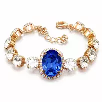 Diamond Sky Jewelry Apyrankė moterims DiamondSky „Sofia II (Sapphire)“ su Swarovski kristalais