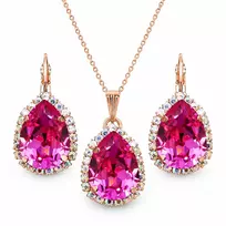 Diamond Sky Jewelry Papuošalų rinkinys moterims „Celestial Drop III (Rose)“ su Swarovski® kristalais