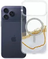 Oem dėklas, skirtas iPhone 18 Pro Max / 17 Pro Max Golden, suderinamas su MagSafe, baltas