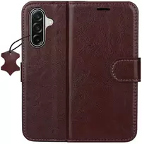 Dėklas Telforceone Smart Luxe leather case for Samsung Galaxy A36 5G / A37 5G ruda