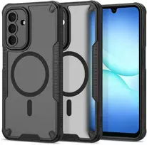 Dėklas TECH-PROTECT RUGGED SHIELD MagSafe Samsung Galaxy A17 / A18 / A26 4G / 5G MATINIS juodos spalvos