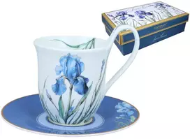 Carmani puodelis su lėkštute 220ml, L.Lozano" Irisai"