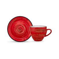 Puodelis su lėkštute, 2 vnt., WILMAX rinkinys: 14 cm lėkštė, 190 ml puodelis