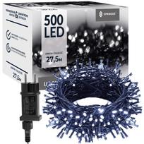 Kalėdinės lemputės Springos CL0543, 500 LED, šaltai balta + šaltai balta blyksniai, 27,5 m
