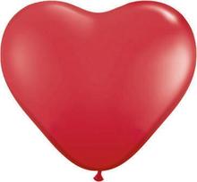 Balionai 10'' Hearts Pastel, raudoni, 100 vnt.