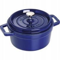 Staub - apvalus ketaus puodas 2,6 l, mėlynas