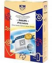 Dulkių siurblio maišeliai K&M P15/micro, 4 vnt.