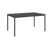 Sodo valgomojo stalas 6 asmenims - tamsiai pilkas 145 x 90 x 74 cm