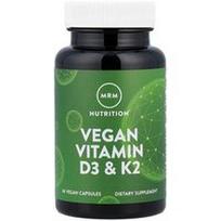 MRM Nutrition, Veganiškas vitaminas D3 ir K2, 60 veganiškų kapsulių