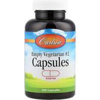 Carlson, Tuščios vegetariškos #2 kapsulės, 200 kapsulių