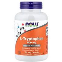 NOW Foods, L-triptofanas, 500 mg, 120 vegetariškų kapsulių