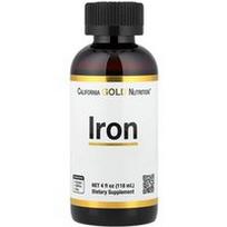 California Gold Nutrition, Geležis, kaip geležies bisglicinato chelatas ir geltonoji doko šaknis, 4 fl oz (118 ml)