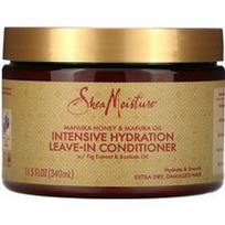 SheaMoisture, Intensyvaus drėkinimo nenuplaunamas kondicionierius, Manuka medaus ir mafuros aliejus, ypač sausi, pažeisti plaukai, 11.5 fl oz (340 ml)