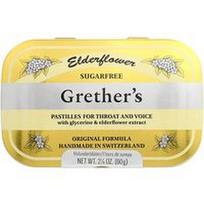 Grether's Pastilles, Gerklei ir balsui, be cukraus, su šeivamedžio žiedais, 24 pastilės