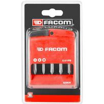 Facom Antgalių rinkinys E.611PB, 1/4", 10 vnt., 50mm, PH/PZ/HEX