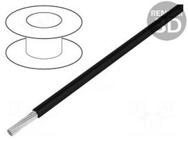 Wire | HookUp Wire Teflon | stranded | Cu | 28AWG | black | PTFE | 600V