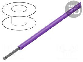 Wire | HookUp Wire Teflon | stranded | Cu | 22AWG | violet | PTFE | 600V