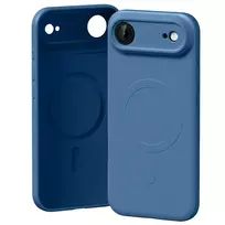 Mercury Semi-Silicone phone case with MagSafe support for iPhone 17 Air in blue