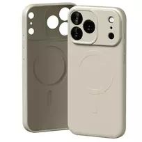 Mercury Semi-Silicone phone case with MagSafe support for iPhone 17 Pro Max in gray