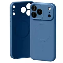 Mercury Semi-Silicone phone case with MagSafe support for iPhone 17 Pro Max in blue