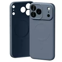 Mercury Semi-Silicone phone case with MagSafe support for iPhone 17 Pro Max in blue